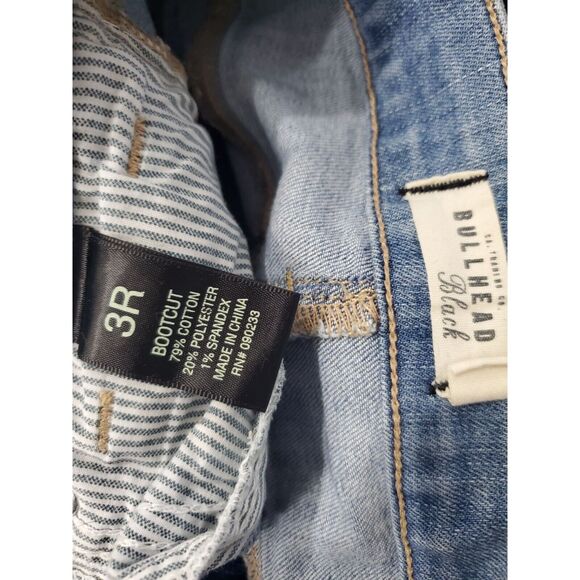 Bullhead Denim 3R Womens/Juniors Low Rise Bootcut Light Wash Denim Bottoms - Picture 7 of 8
